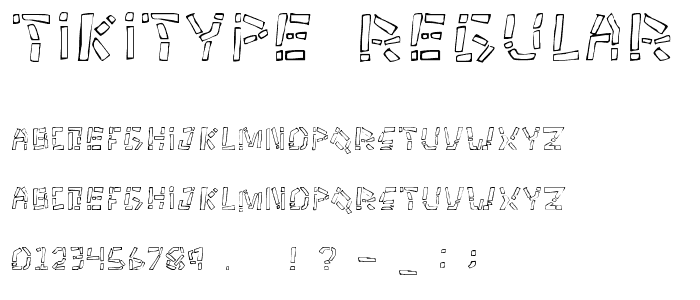 Tikitype Regular font